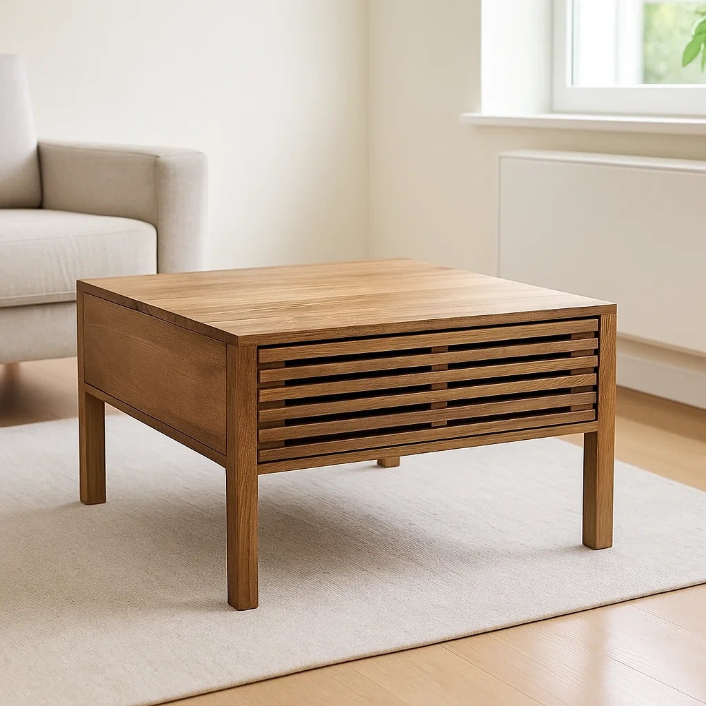 Table basse chêne massif 45x80x80 cm