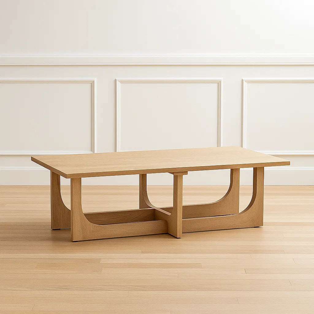 Table basse rectangulaire chêne massif 120x60x40 cm