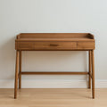 Bureau en bois massif rectangulaire marron 100x45x75 cm