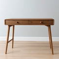 Bureau en bois avec deux tiroirs marron clair 120x50x75 cm