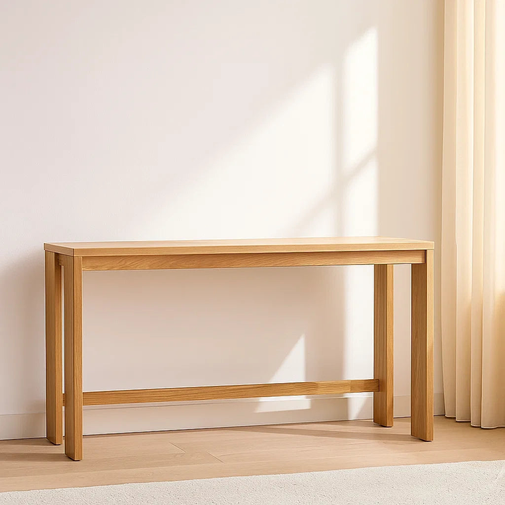 Bureau rectangulaire en chêne massif 120x35x75 cm