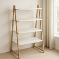 Etagères en bois blanc/chêne clair à 4 niveaux 170x80x40 cm