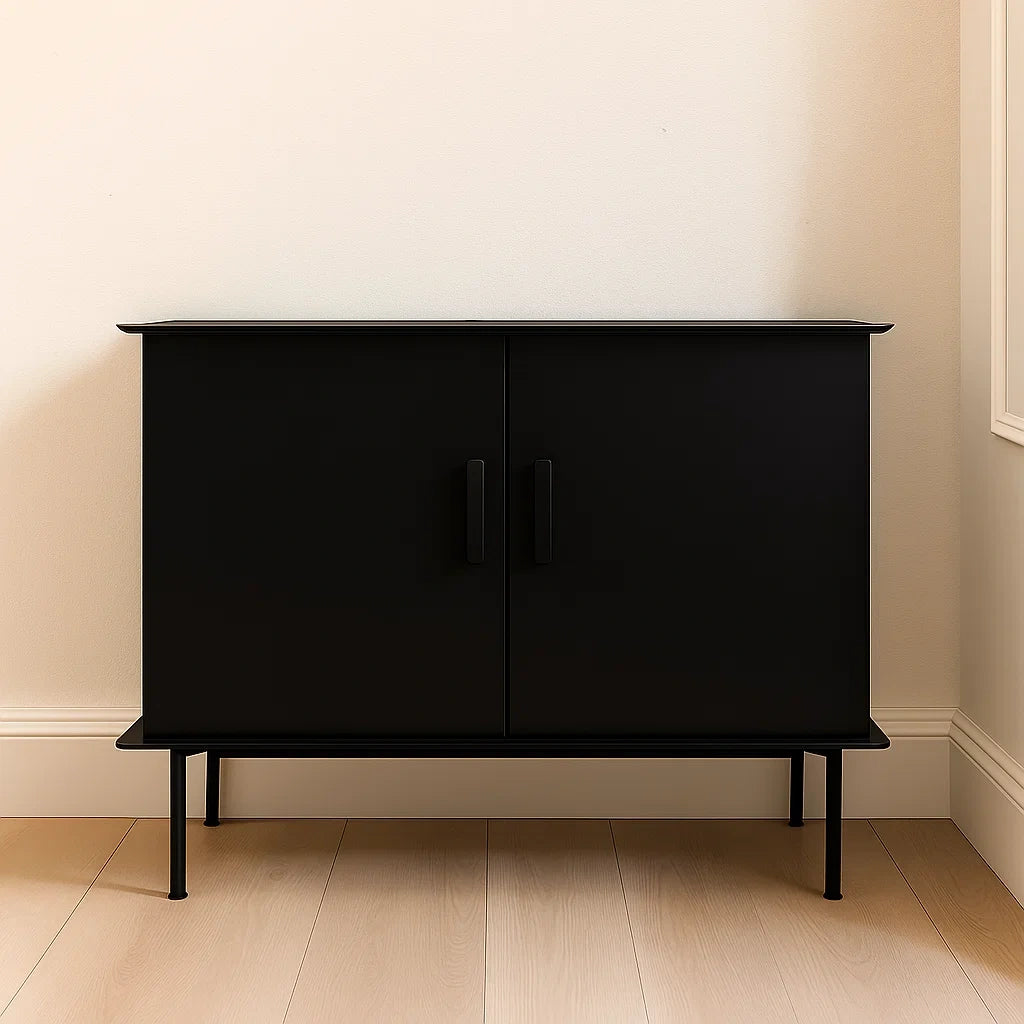 Buffets en métal noir 80x35x75 cm