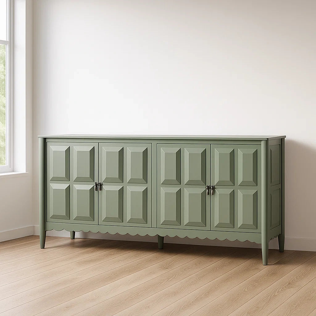 Buffets en Bois Vert 4 Portes 160x45x90 cm