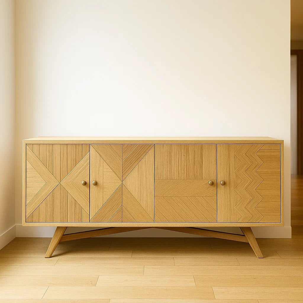 Buffets en Bois Chêne avec Motifs Géométriques 180x45x75 cm