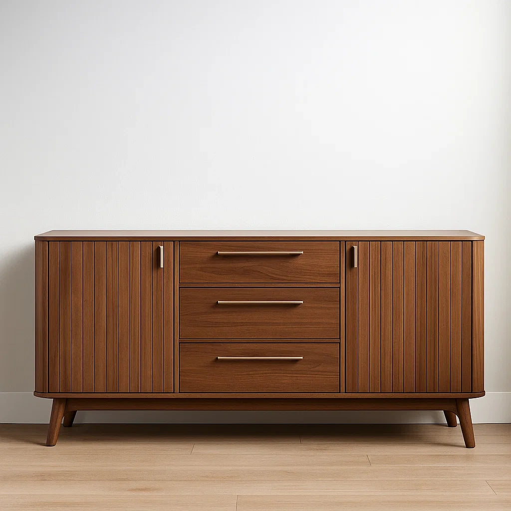 Buffets en Bois avec 2 Portes et 3 Tiroirs