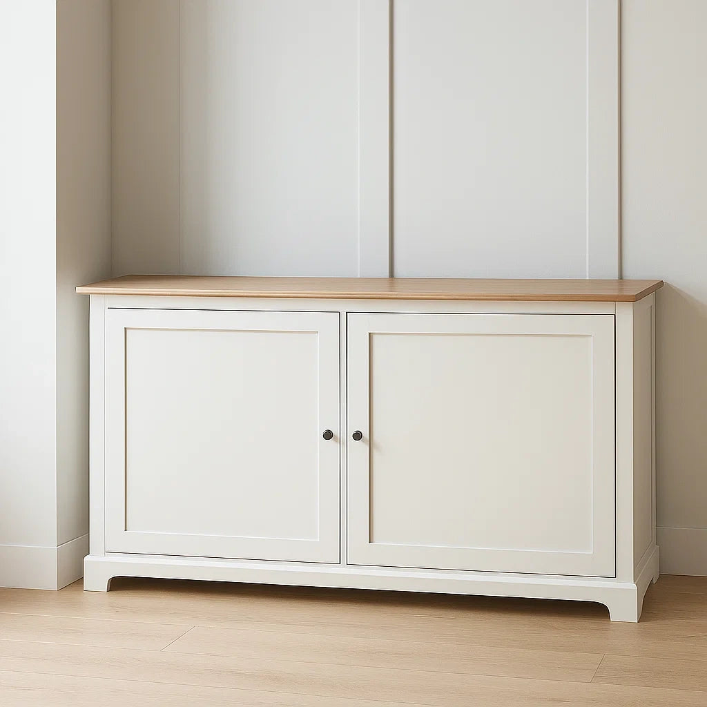 Buffets Rectangulaire 2 Portes Bois/Blanc 120x40x85 cm